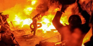 Anti-government protests in Ukraine.